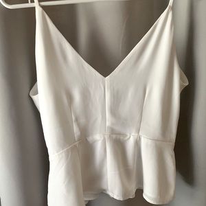 Peplum low back tank top